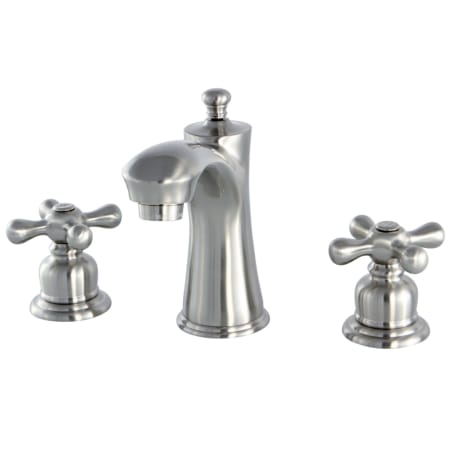 Kingston Brass Victorian 1.2 GPM Widespread Bathroom Faucet with Pop-Up Drain Assembly Brushed Nickel