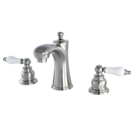 Kingston Brass Victorian 1.2 GPM Widespread Bathroom Faucet with Pop-Up Drain Assembly Brushed Nickel