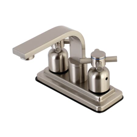 Kingston Brass Concord 1.2 GPM Centerset Bathroom Faucet with Pop-Up Drain Assembly Brushed Nickel