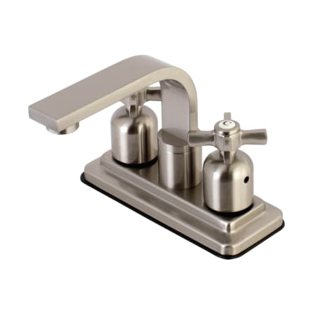 Kingston Brass Millennium 1.2 GPM Centerset Bathroom Faucet with Pop-Up Drain Assembly Brushed Nickel