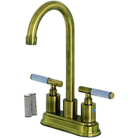 Kingston Brass Synchronous 1.8 GPM Standard Bar Faucet Antique Brass