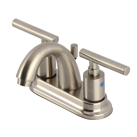 Kingston Brass Manhattan 1.2 GPM Centerset Bathroom Faucet with Pop-Up Drain Assembly Brushed Nickel
