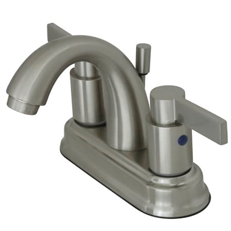 Kingston Brass NuvoFusion 1.2 GPM Centerset Bathroom Faucet with Pop-Up Drain Assembly Brushed Nickel