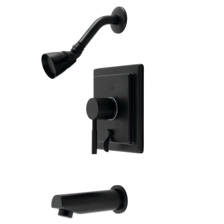 Kingston Brass Concord Tub and Shower Trim Package with 1.8 GPM Shower Head Matte Black