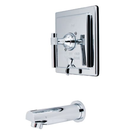 Kingston Brass Wall Mounted Bathtub Faucet-Only Trim Kit - Includes Rough-In and Valve Trim Diverter Polished Chrome
