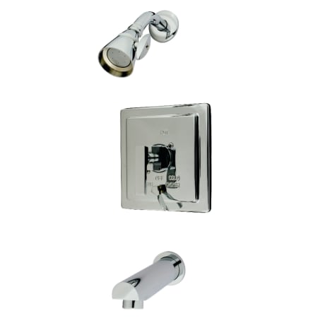 Kingston Brass Executive Tub and Shower Trim Package with 1.8 GPM Multi Function Shower Head Polished Chrome
