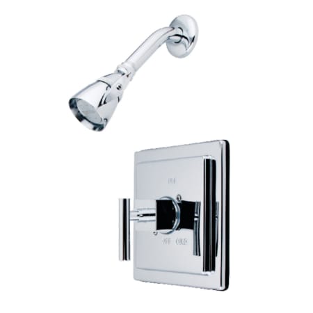 Kingston Brass Shower Only Trim Package with 1.8 GPM Multi Function Shower Head Polished Chrome