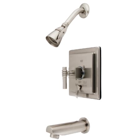 Kingston Brass Tub and Shower Trim Package with 1.8 GPM Multi Function Shower Head Brushed Nickel