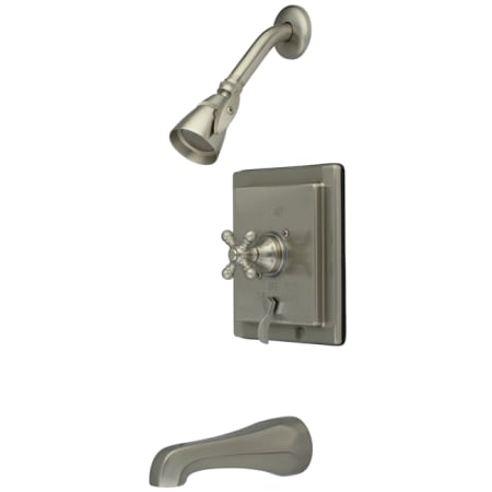 Kingston Brass English Vintage Tub and Shower Trim Package with 1.8 GPM Single Function Shower Head Brushed Nickel