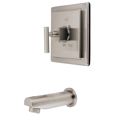 Kingston Brass Wall Mounted Bathtub Faucet-Only Trim Kit - Includes Rough-In Brushed Nickel