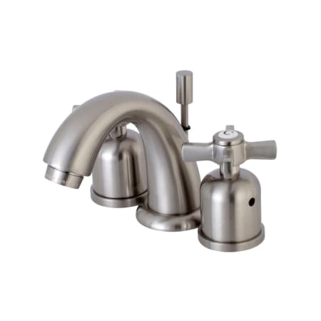 Kingston Brass Millennium 1.2 GPM Widespread Bathroom Faucet with Pop-Up Drain Assembly Brushed Nickel