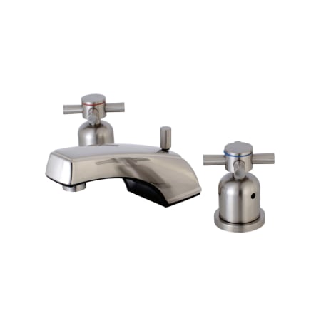 Kingston Brass Concord 1.2 GPM Widespread Bathroom Faucet with Pop-Up Drain Assembly Brushed Nickel