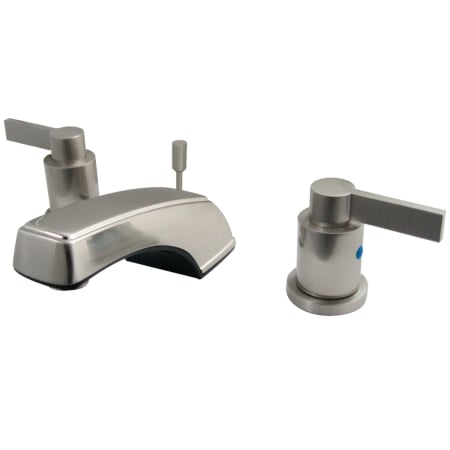 Kingston Brass NuvoFusion 1.2 GPM Widespread Bathroom Faucet with Pop-Up Drain Assembly Brushed Nickel