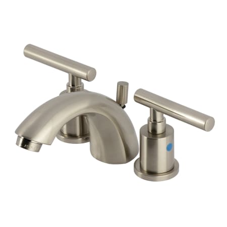 Kingston Brass Manhattan 1.2 GPM Widespread Bathroom Faucet with Pop-Up Drain Assembly Brushed Nickel
