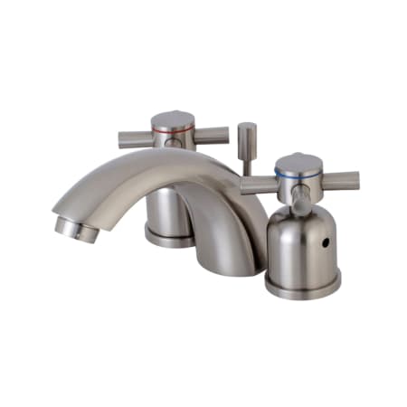 Kingston Brass Concord 1.2 GPM Widespread Bathroom Faucet with Pop-Up Drain Assembly Brushed Nickel