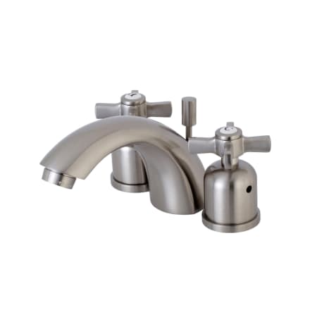 Kingston Brass Millennium 1.2 GPM Widespread Bathroom Faucet with Pop-Up Drain Assembly Brushed Nickel