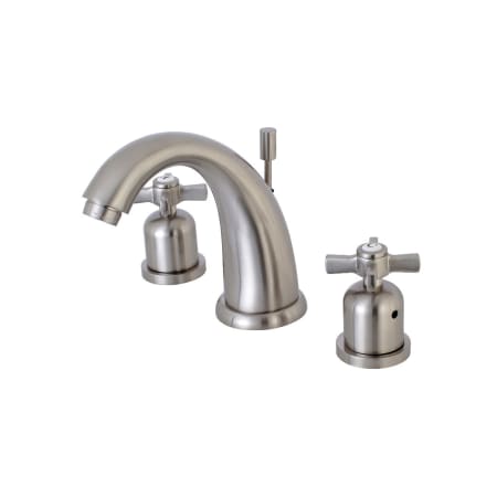 Kingston Brass Millennium 1.2 GPM Widespread Bathroom Faucet with Pop-Up Drain Assembly Brushed Nickel