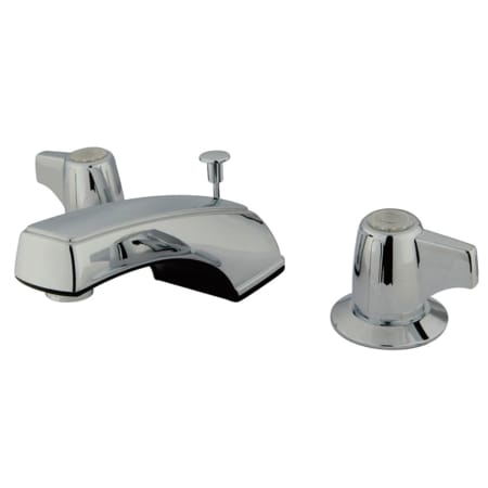 Kingston Brass Americana 1.2 GPM Widespread Bathroom Faucet with Pop-Up Drain Assembly Polished Chrome