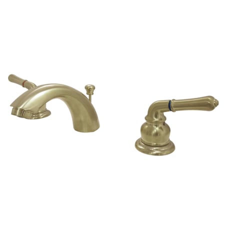 Kingston Brass Magellan 1.2 GPM Widespread Bathroom Faucet with Pop-Up Drain Assembly Brushed Brass