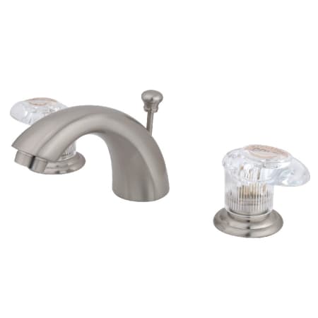 Kingston Brass Magellan 1.2 GPM Widespread Bathroom Faucet with Pop-Up Drain Assembly Brushed Nickel