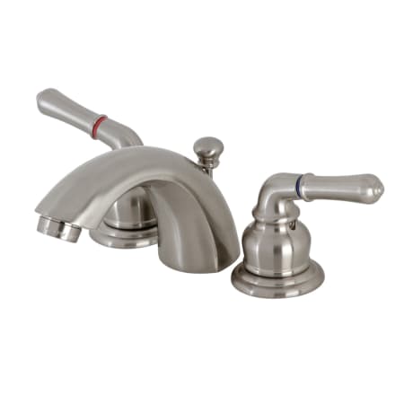 Kingston Brass Victorian 1.2 GPM Widespread Bathroom Faucet with Pop-Up Drain Assembly Brushed Nickel