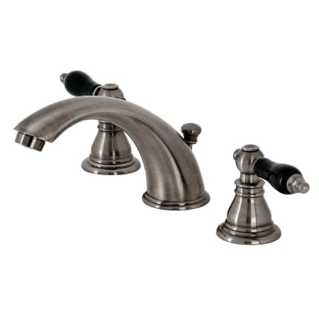 Kingston Brass Duchess 1.2 GPM Widespread Bathroom Faucet with Pop-Up Drain Assembly Black Stainless