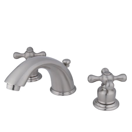 Kingston Brass Victorian 1.2 GPM Widespread Bathroom Faucet with Pop-Up Drain Assembly Brushed Nickel