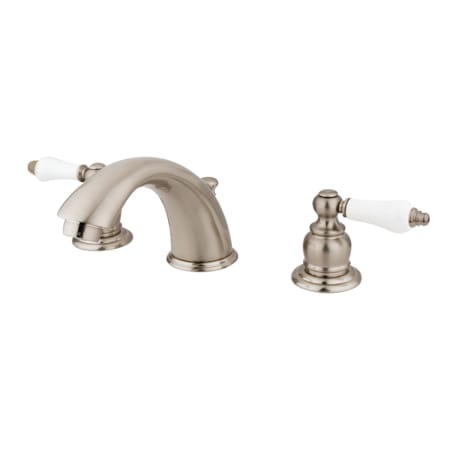 Kingston Brass Victorian 1.2 GPM Widespread Bathroom Faucet with Pop-Up Drain Assembly Brushed Nickel