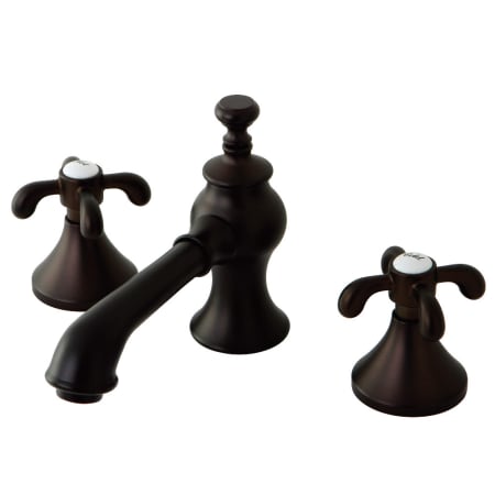 Kingston Brass French Country 1.2 GPM Widespread Bathroom Faucet with Pop-Up Drain Assembly Oil Rubbed Bronze