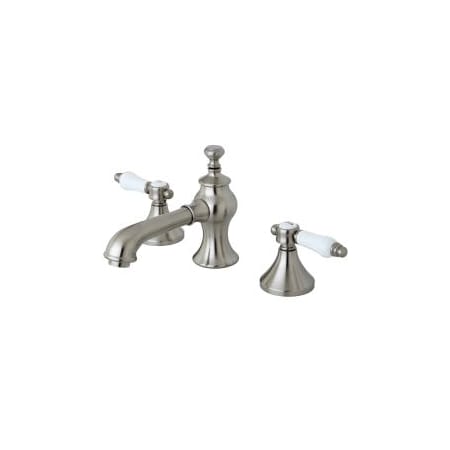 Kingston Brass Bel-Air 1.2 GPM Widespread Bathroom Faucet with Pop-Up Drain Assembly Brushed Nickel