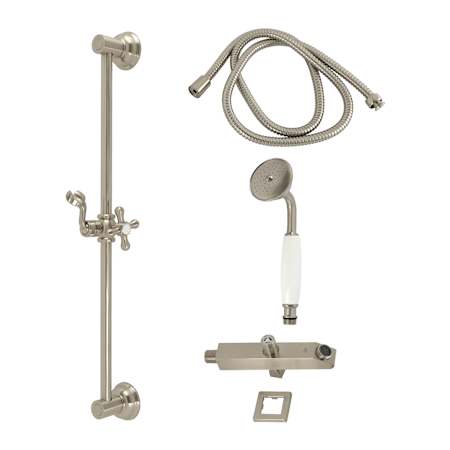 Kingston Brass Made to Match 1.8 GPM Single Function Hand Shower Package - Includes Slide Bar, and Hose Brushed Nickel