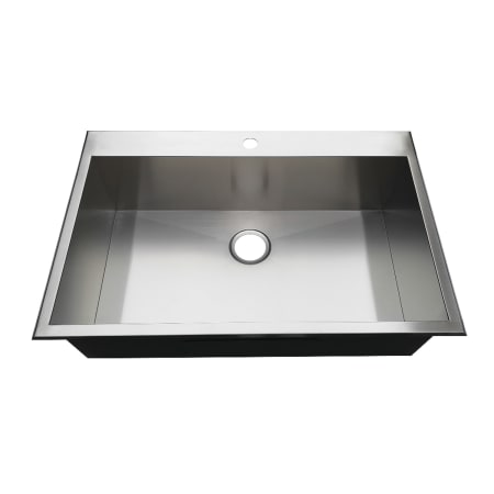 Kingston Brass Uptowne 33" Drop In Single Basin Stainless Steel Kitchen Sink Brushed
