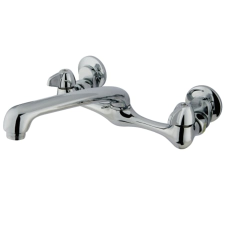 Kingston Brass 1.8 GPM Widespread Bridge Kitchen Faucet - Includes Escutcheon Polished Chrome