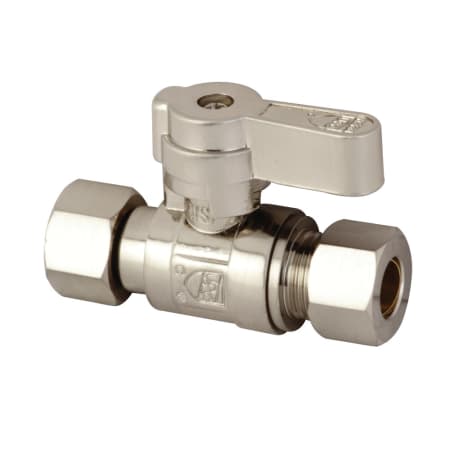 Kingston Brass Comp Straight Stop Valve Brushed Nickel