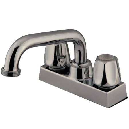Kingston Brass 4 GPM Deck Mounted Double Handle Laundry Faucet with Acrylic Handles Polished Chrome