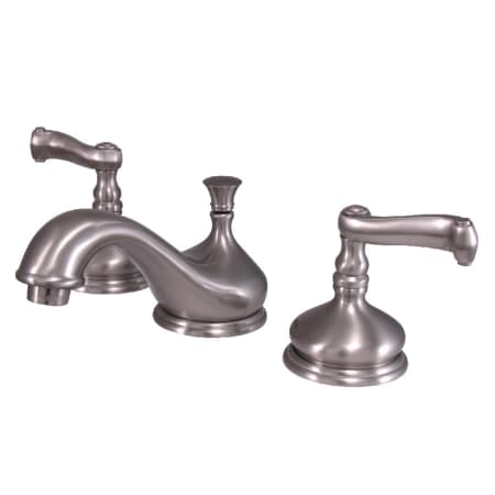 Kingston Brass 1.2 GPM Widespread Bathroom Faucet with Pop-Up Drain Assembly Brushed Nickel