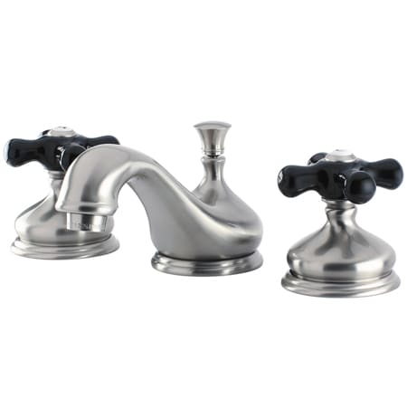 Kingston Brass Duchess 1.2 GPM Widespread Bathroom Faucet with Pop-Up Drain Assembly Brushed Nickel