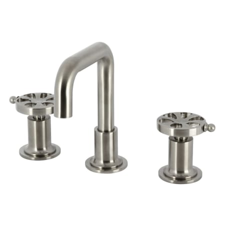 Kingston Brass Belknap 1.2 GPM Widespread Bathroom Faucet with Pop-Up Drain Assembly Brushed Nickel