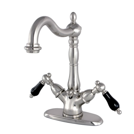 Kingston Brass Duchess 1.2 GPM Single Hole Bathroom Faucet with Pop-Up Drain Assembly Brushed Nickel