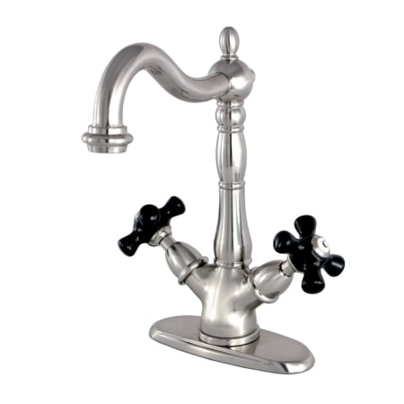 Kingston Brass Duchess 1.2 GPM Vessel Single Hole Bathroom Faucet Brushed Nickel