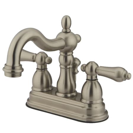 Kingston Brass Heritage 1.2 GPM Centerset Bathroom Faucet with Pop-Up Drain Assembly Brushed Nickel