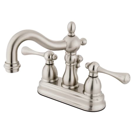 Kingston Brass Heritage 1.2 GPM Centerset Bathroom Faucet with Pop-Up Drain Assembly Brushed Nickel