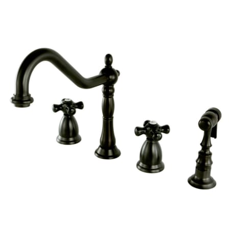 Kingston Brass Duchess 1.8 GPM Widespread Kitchen Faucet - Includes Escutcheon and Side Spray Oil Rubbed Bronze