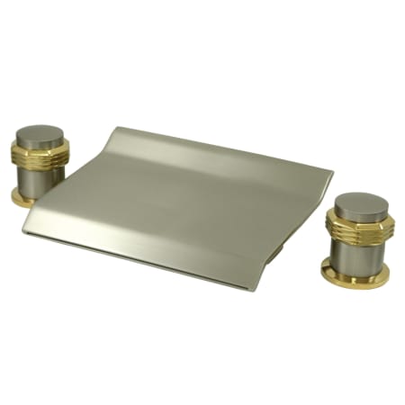Kingston Brass Deck Mounted Roman Tub Filler Brushed Nickel/Polished Brass