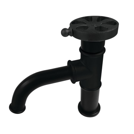 Kingston Brass Belknap 1.2 GPM Deck Mounted Single Hole Bathroom Faucet with Pop-Up Drain Assembly Matte Black