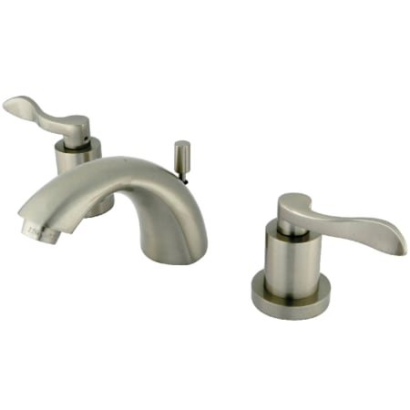 Kingston Brass 1.2 GPM Widespread Bathroom Faucet with Pop-Up Drain Assembly Brushed Nickel