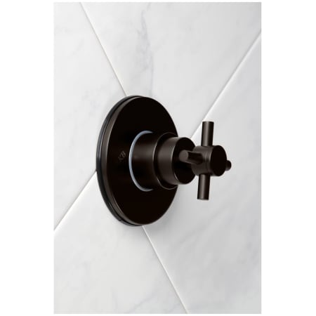 Kingston Brass KS3031BX Dusch-Umstellventil – Poliertes Chrom, 1 Eingang & 3 Ausgänge, Unterputzmontage