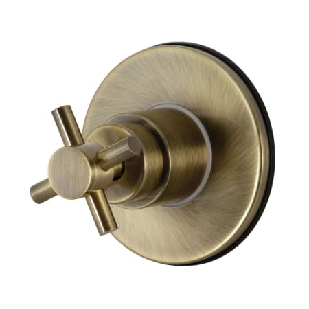 Kingston Brass Concord Single Handle 3 Function Diverter Valve Trim Antique Brass