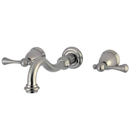 Kingston Brass Vintage 1.2 GPM Wall Mounted Widespread Bathroom Faucet Brushed Nickel