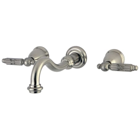 Kingston Brass Vintage 1.2 GPM Wall Mounted Widespread Bathroom Faucet Brushed Nickel